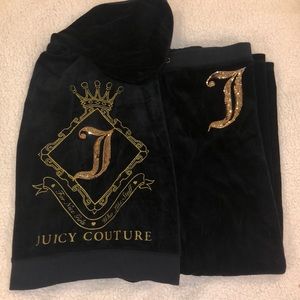 Juicy Couture Sweatsuit- Black & Gold
